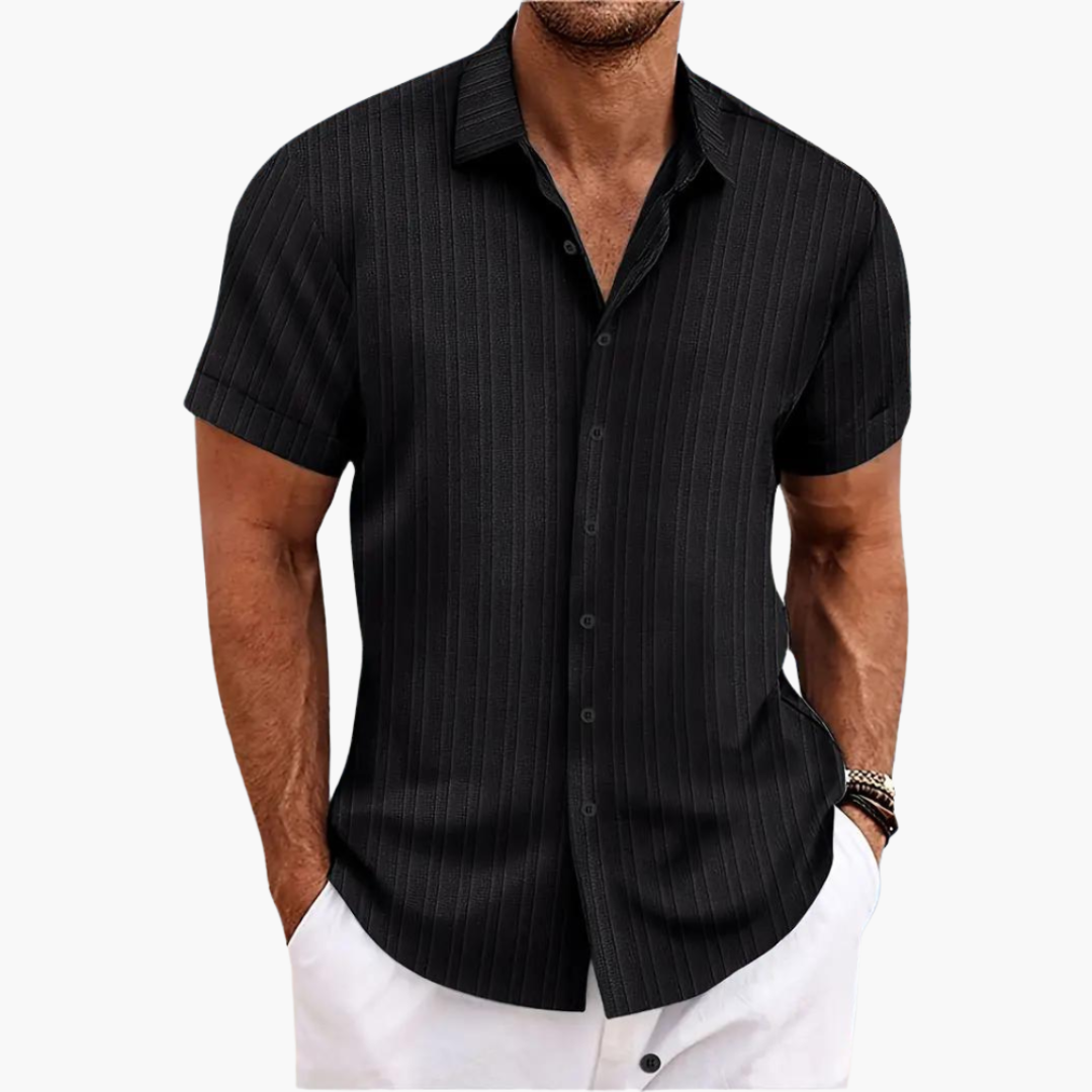Casual Summer Striped Button Down Shirt