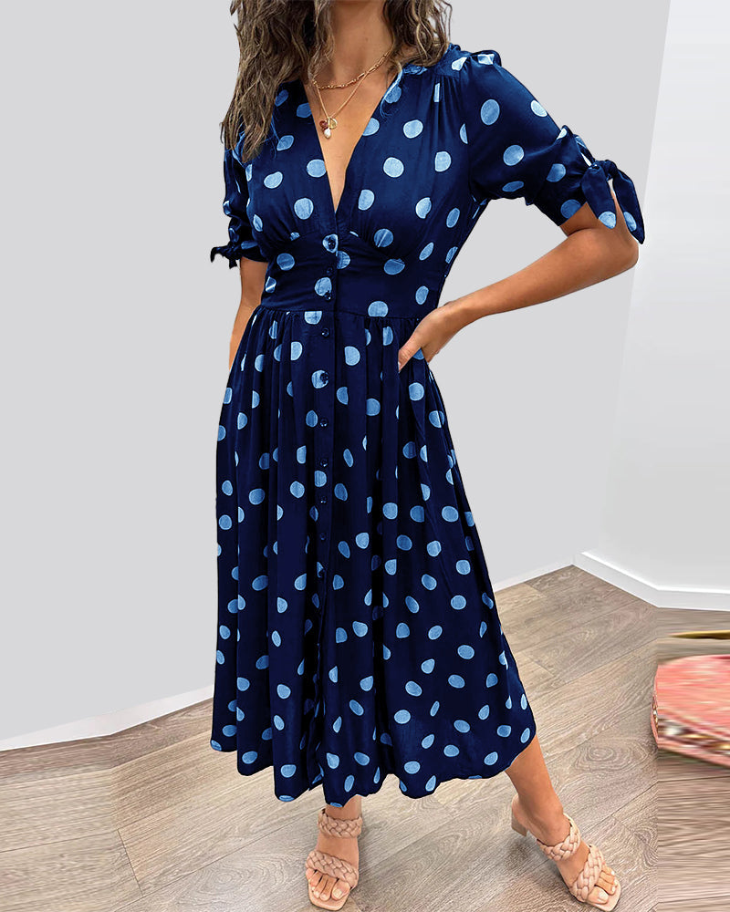 Chic Dot Pattern Women's Dress