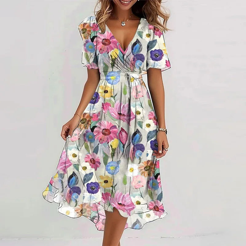 Bright Floral Midi Sundress