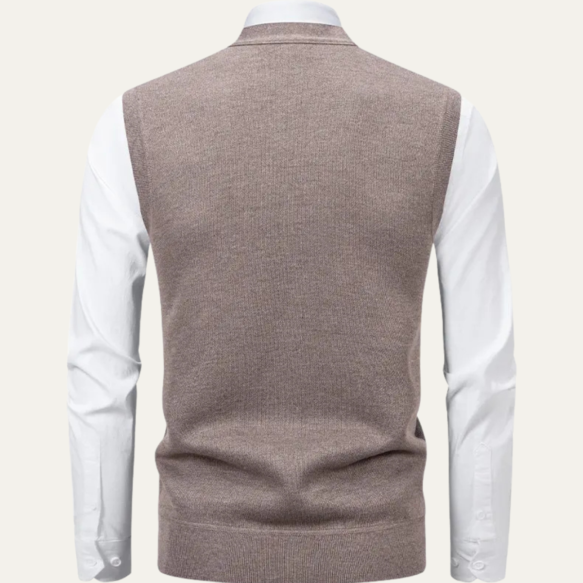 Warm Plaid Fleece Mens Cardigan Vest