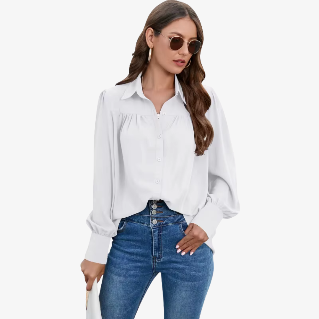 Beautiful Flowy Blouse with Bell Sleeves