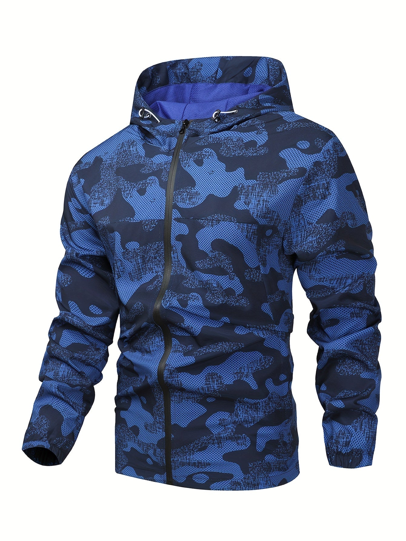 Zip Up Hooded Sweatshirt | Men's Block Hooded