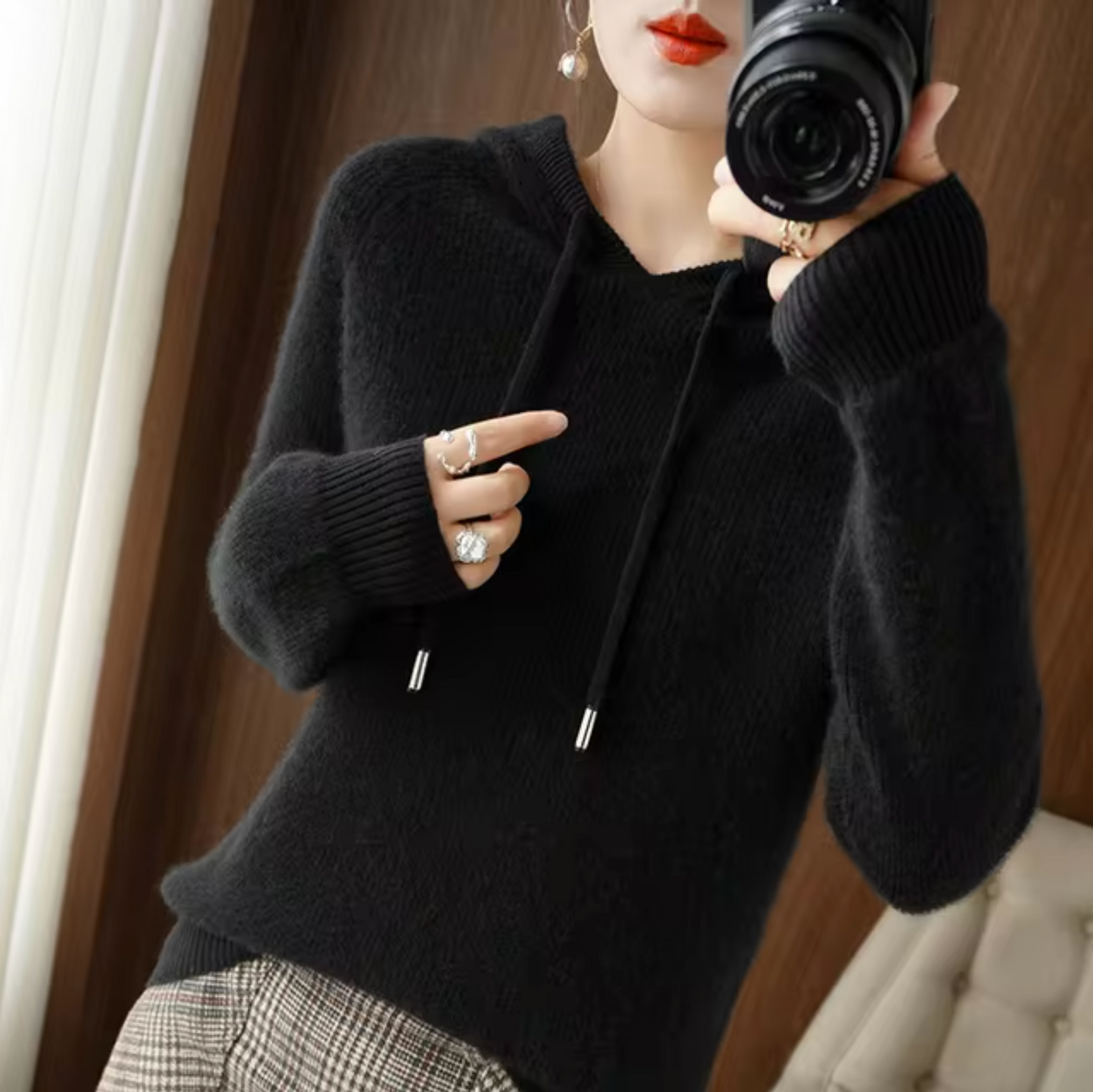Women's Knit Hoodie | Long Sleeves