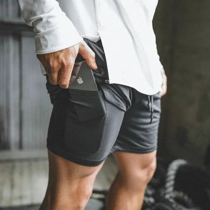 Athletic Men's 2-in-1 Sport Shorts for Active Wear