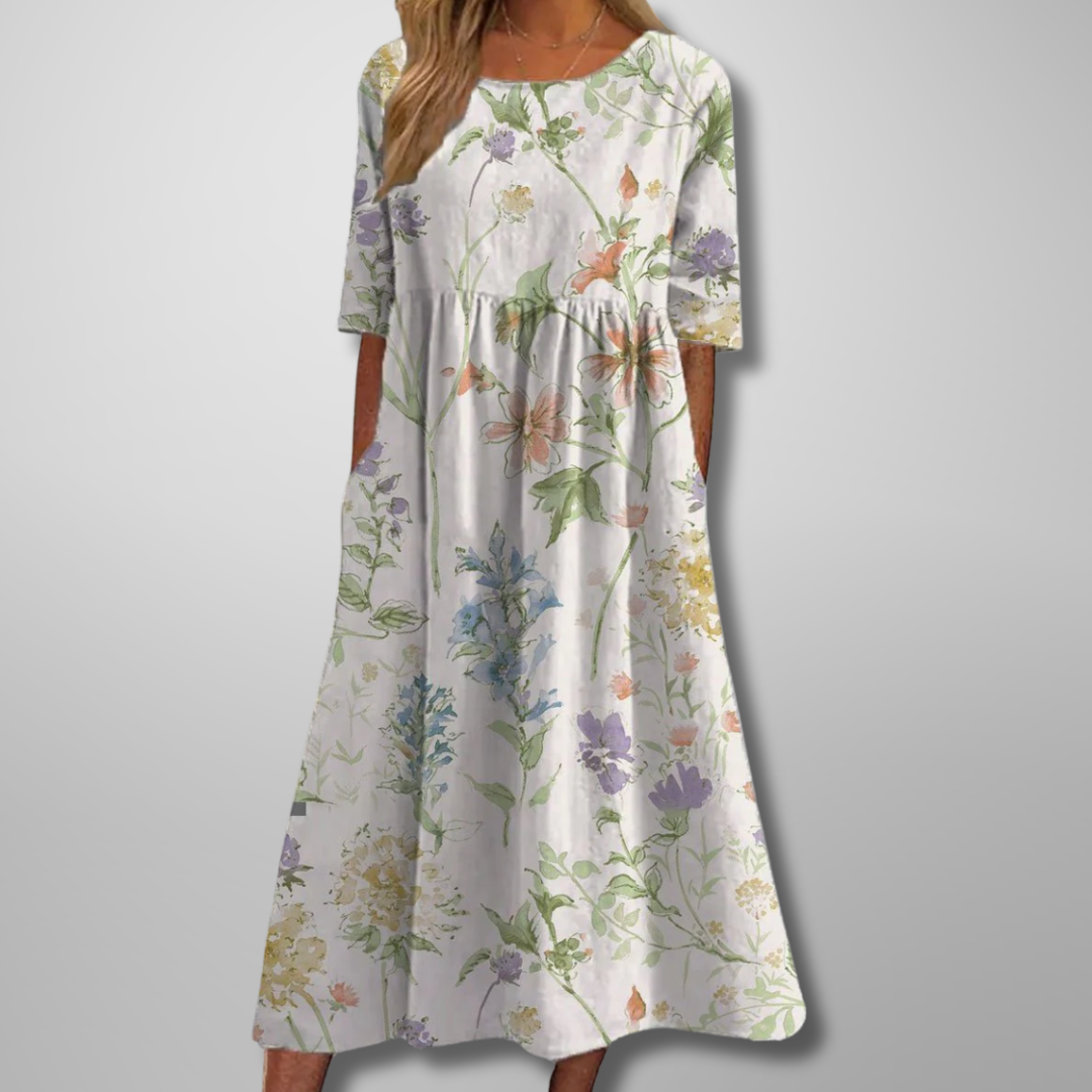 Casual Flower Knee Length Dress
