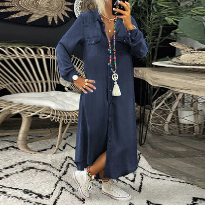 Casual Classic Denim Dress for Daily Wear
