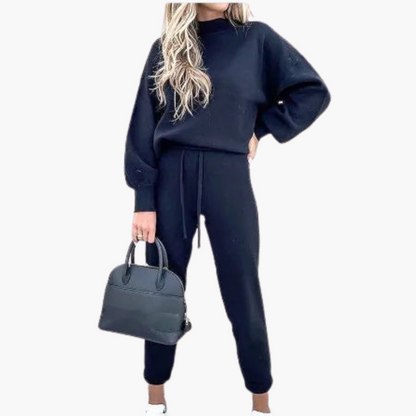 Women's Fleece High Neck Tracksuit Set