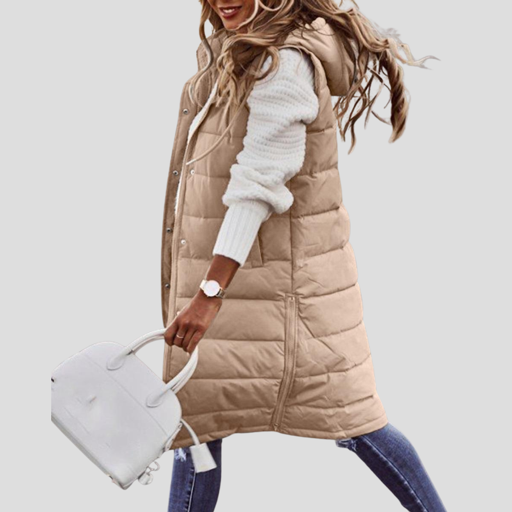 Women's Fleece Lined Hooded Gilet