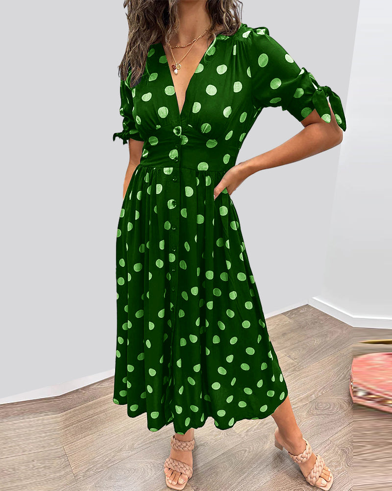 Chic Dot Pattern Women's Dress