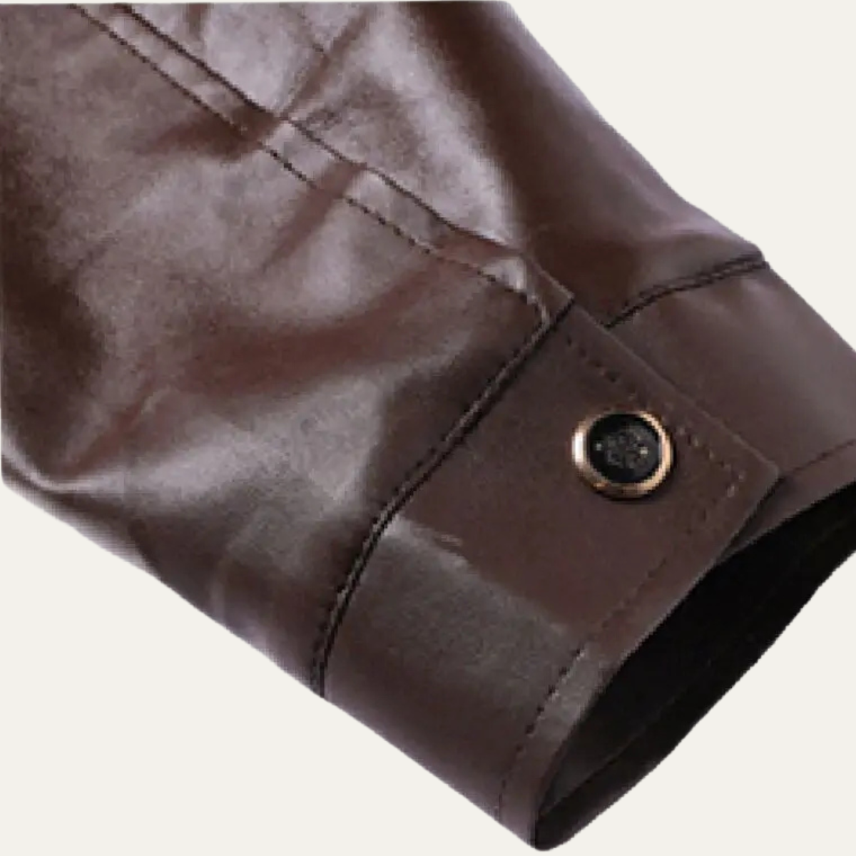 Warm Mens Leather Biker Fleece Lined Jacket Coat