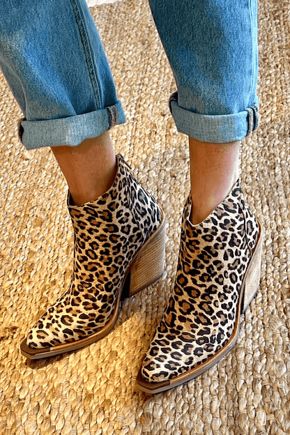 Western Pointed Toe Ankle Boots