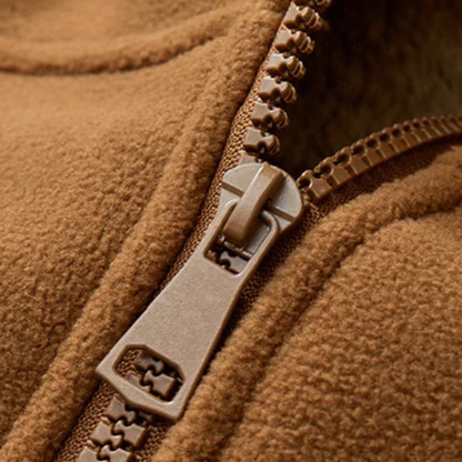 Warm Men's Fleece Hooded Zip Up Winter Jacket