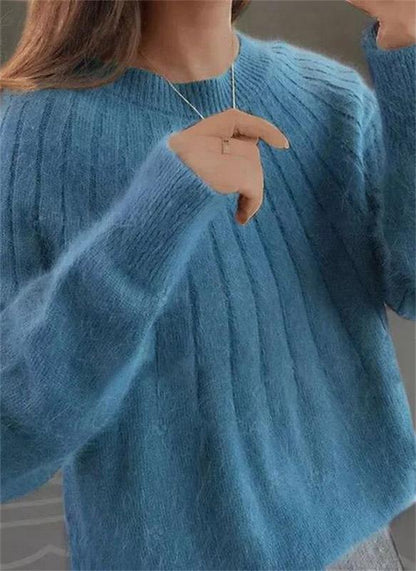 Women's ribbed knit sweater | Long sleeve