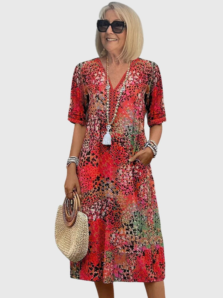 Beautiful Floral Knee Length Dress