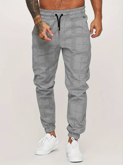 Casual Checked Slim Fit Mens Jogging Pants
