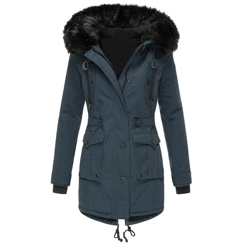 Warm Hooded Parka Coat for Women