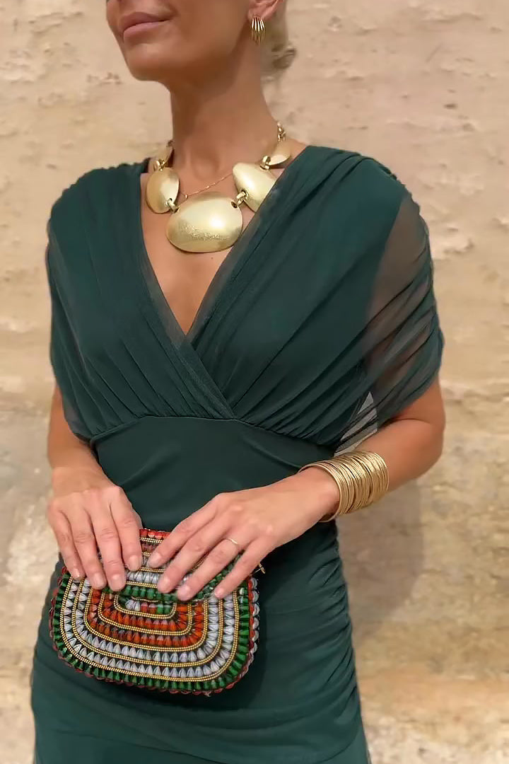 Beautiful V-neck Formal Evening Maxi Dress