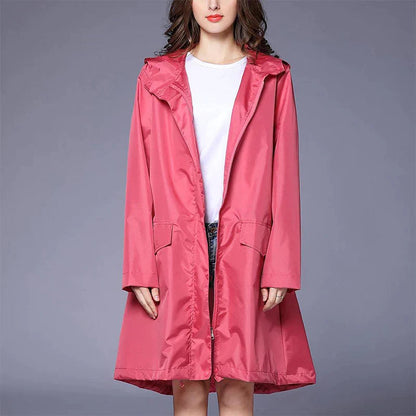 Yamina-Pink | Women's Fine Hooded Parka — Simplicity & Elegance in Daily Life