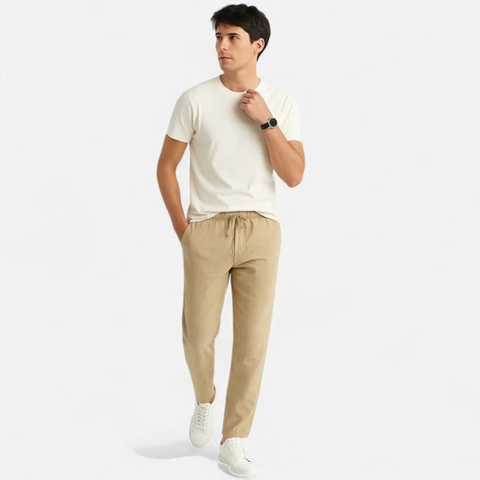 Ancienne Monde | Linen Drawstring Pants for Men – Breathable Comfort for Summer
