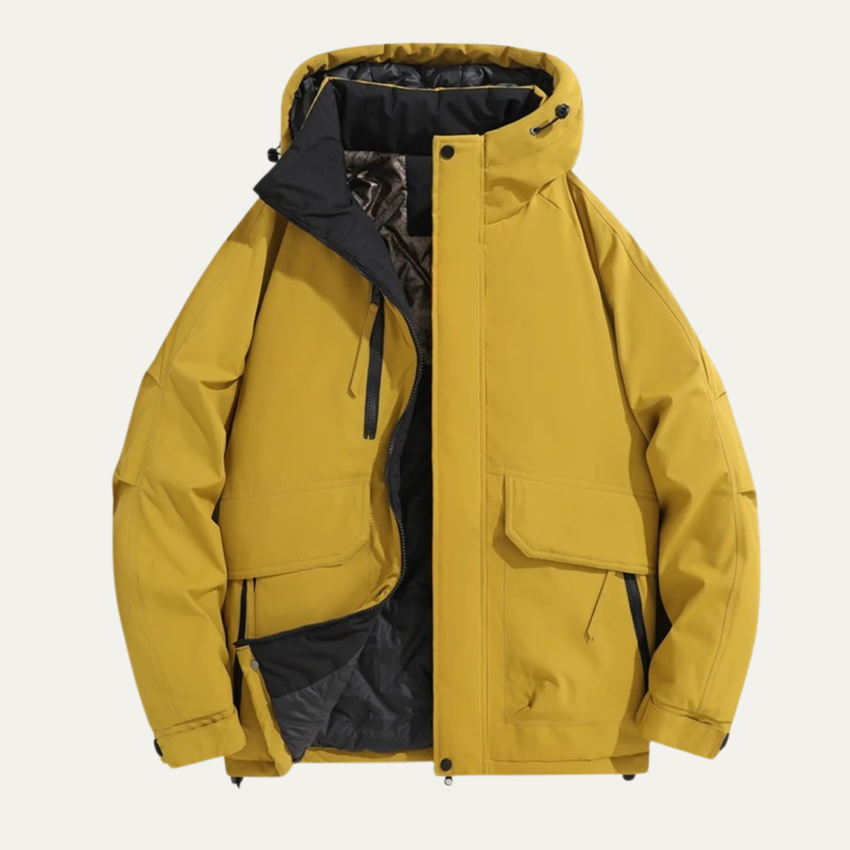 Waterproof Men's Hooded Parka Casual Winter Jacket