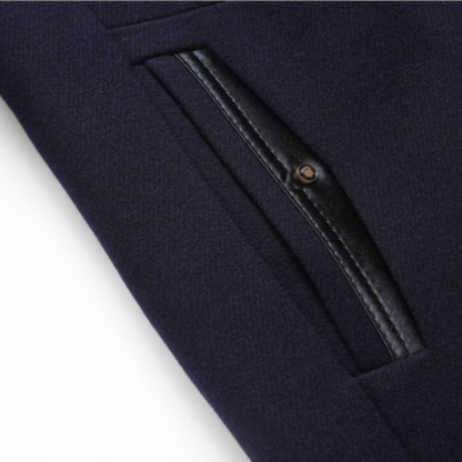 Warm Men's Classic Quilted Wool Winter Coat