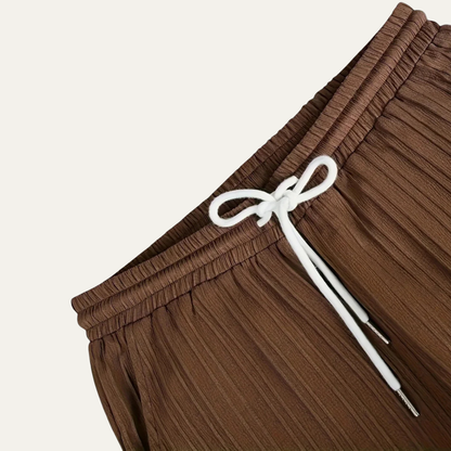 Breathable Linen Casual Shirt and Pants Set for Men