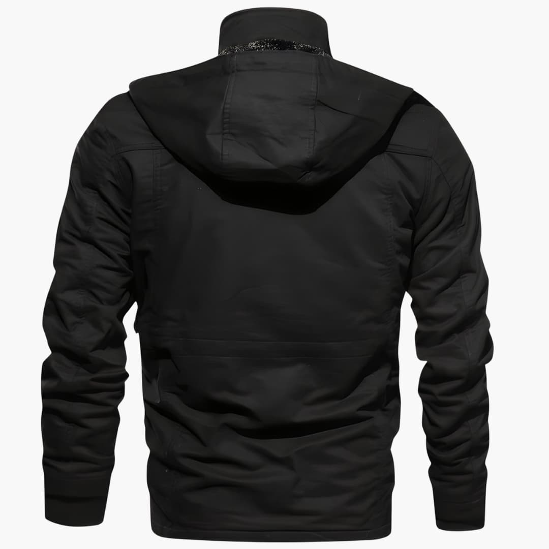 Waterproof Zip Up Mens Coat with Extra Pockets