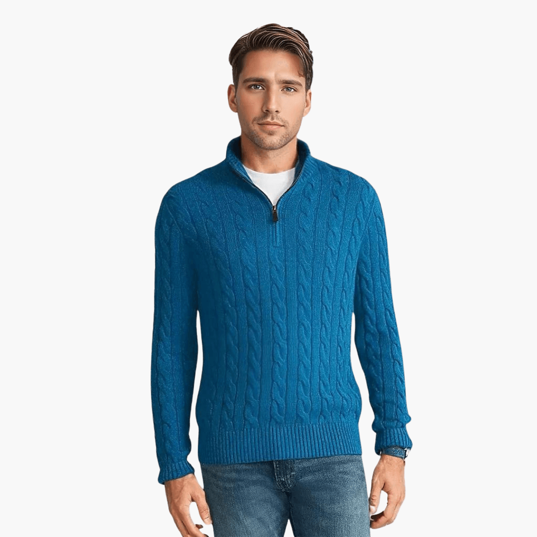 Warm Zip Up Men's Winter Sweater