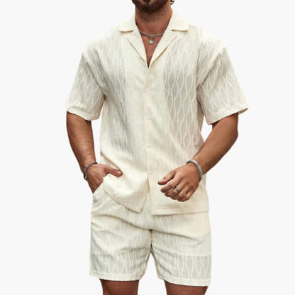 Breathable Summer Mens Shorts Shirt Set - Olytrend