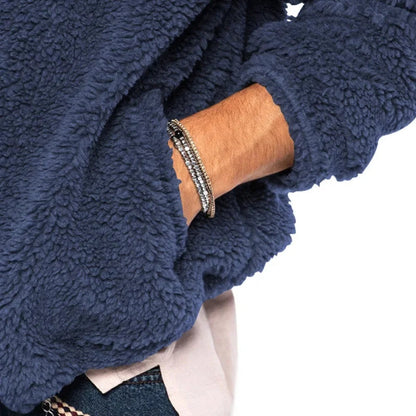 Warm Double Sided Mens Fleece Coat