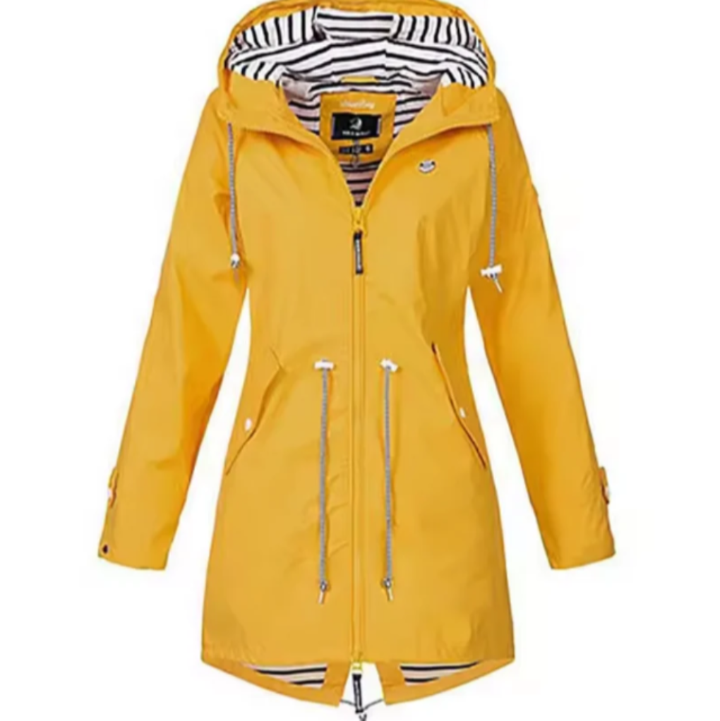 Rainproof Women's Parka with Adjustable Hood