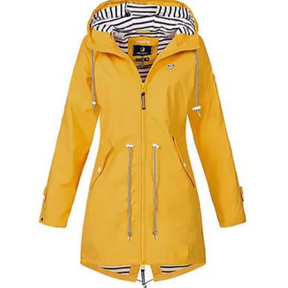 Rainproof Women's Parka with Adjustable Hood