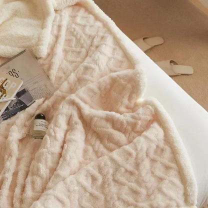 Warm winter blanket for cold nights - Thick, fluffy & stylish for the bedroom & the sofa