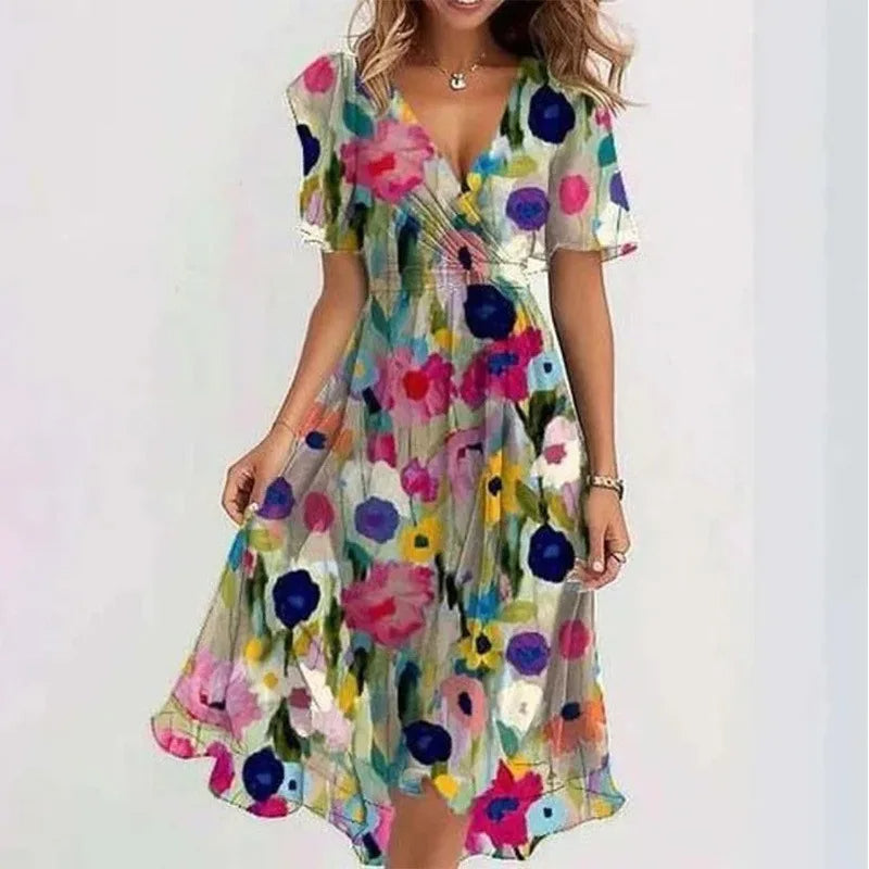 Bright Floral Midi Sundress