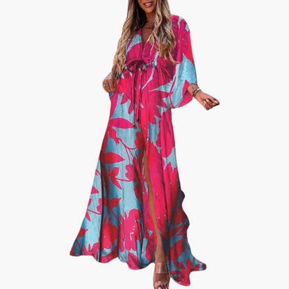Vibrant Floral Maxi Dress for Women