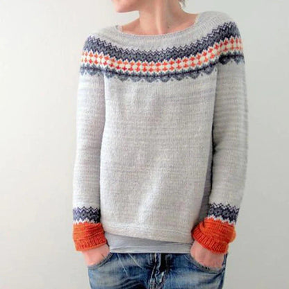 Women's sweater with print | Crew neckline