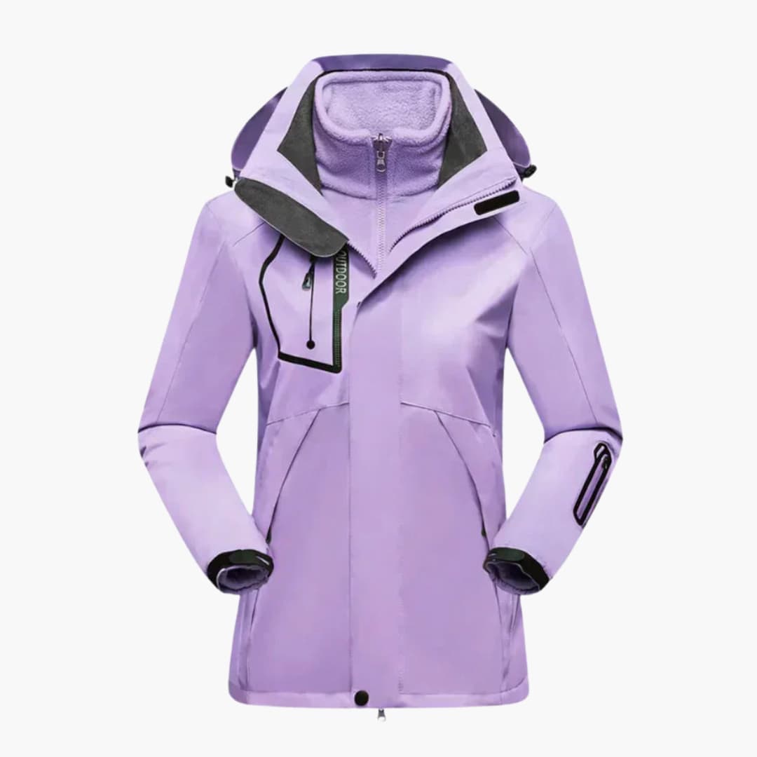 Waterproof Women's Snow Jacket with Zip