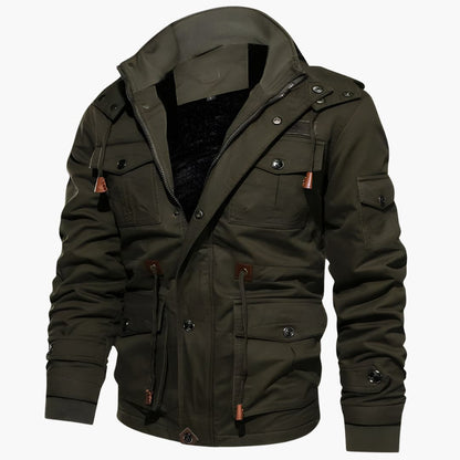 Waterproof Parka Jacket with Hood and Extra Pockets