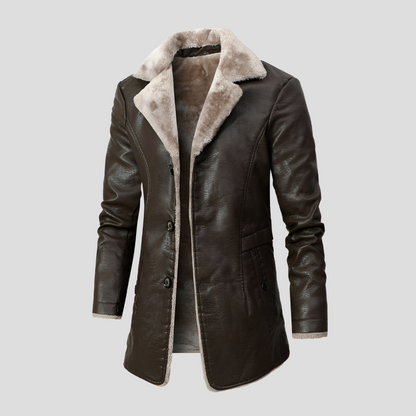 Warm Sheepskin Leather Jacket