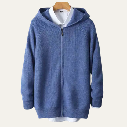 Warm Mens Merino Wool Zipper Sweater