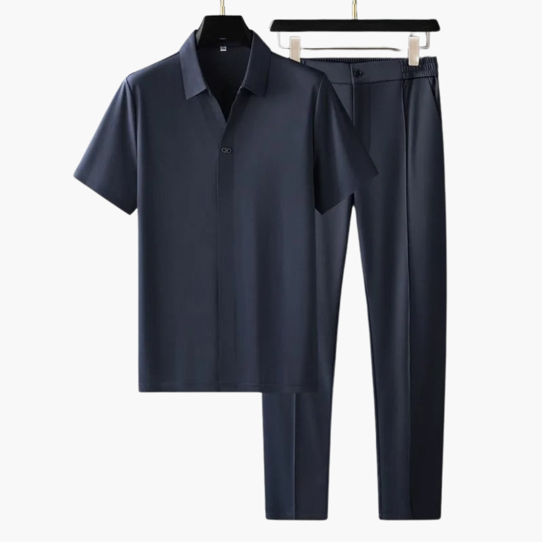 Casual Mens Shorts Set with Shirt