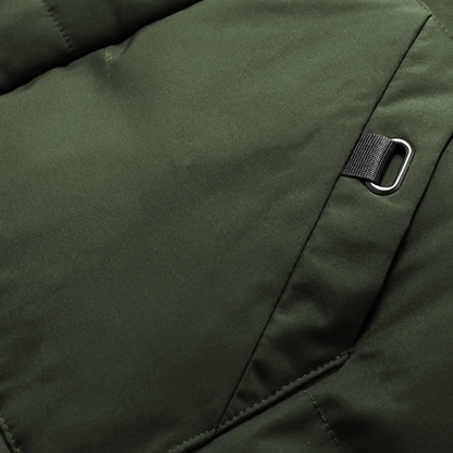 Warm Men's Puffer Parka Jacket with Pockets