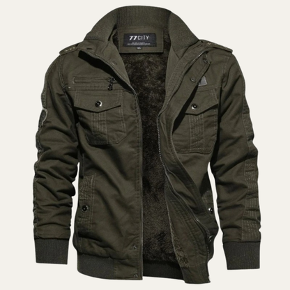 Warm Water Resistant Men's Padded Bomber Jacket