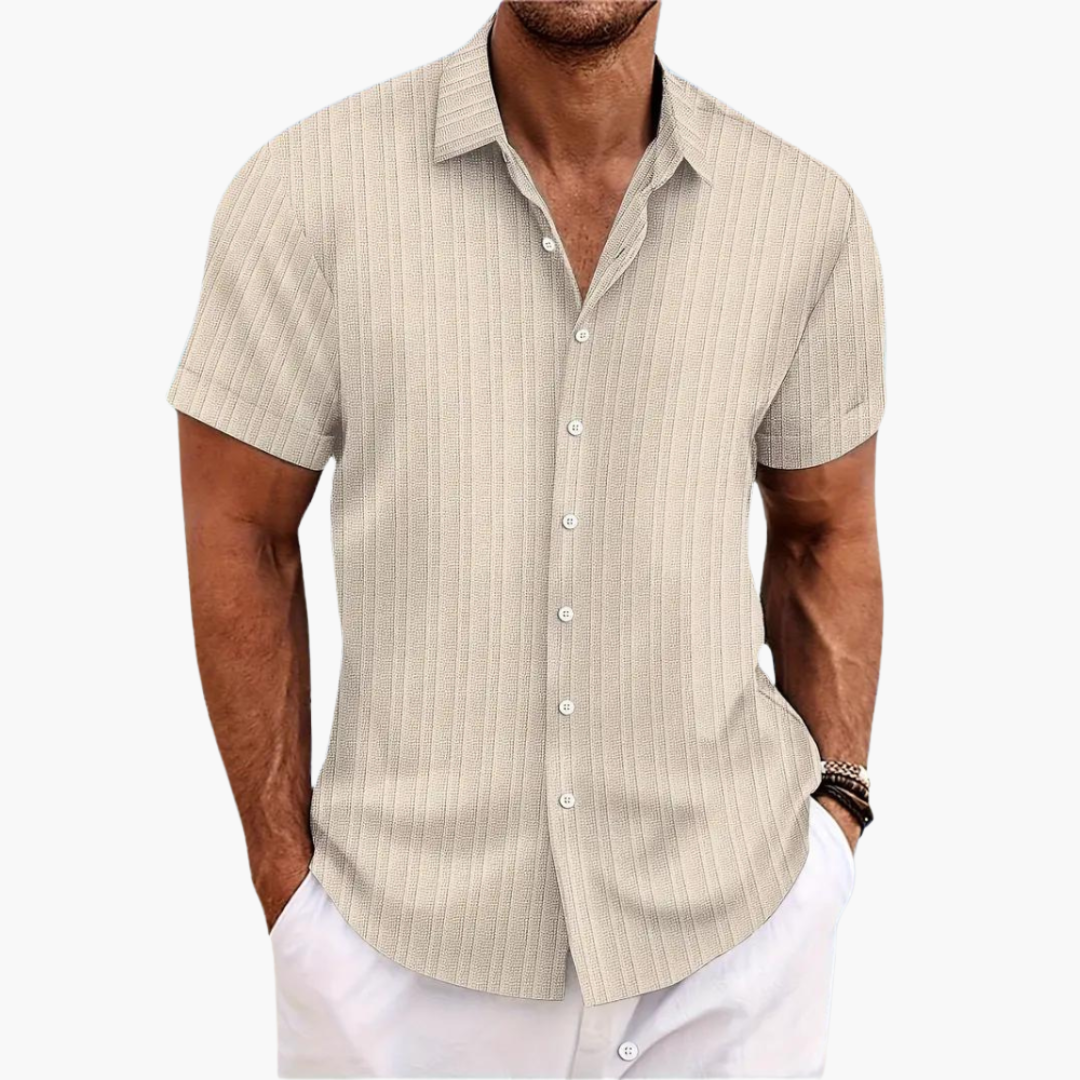 Casual Summer Striped Button Down Shirt