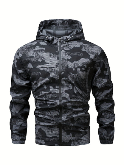 Zip Up Hooded Sweatshirt | Men's Block Hooded