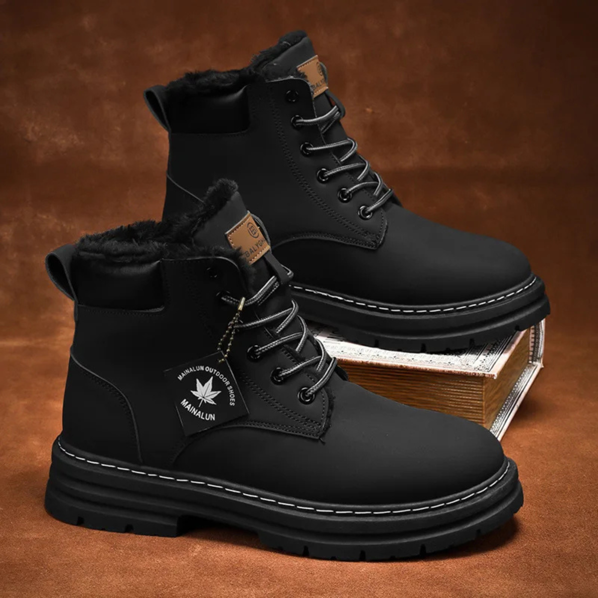 Warm Waterproof Men's Insulated Snow Boots