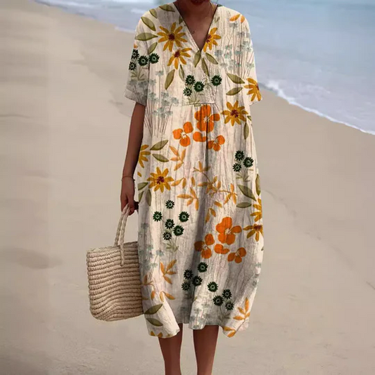 Women's floral summer dress - ideal for summer