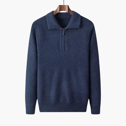 Women's Soft Knit Half-Zip Winter Sweater - Olytrend