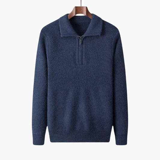 Women's Soft Knit Half-Zip Winter Sweater - Olytrend