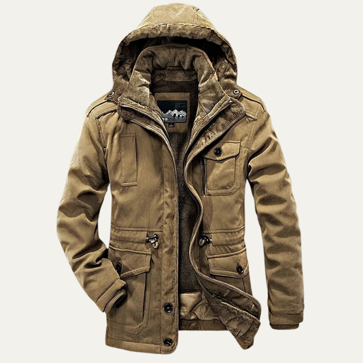 Warm Waterproof Men's Winter Coat with Hood